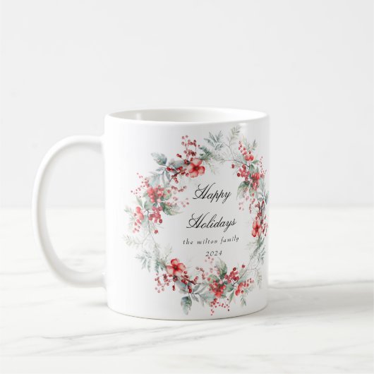 ホリデークラシカルベリーワンフォト コーヒーマグカップ (左)