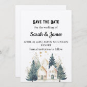 ホリデークラフトサブラブハウスパインツリーザデイト 招待状 (正面/裏面)