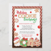 ホリデークリスマスお菓子交換パーティー 招待状 (正面)