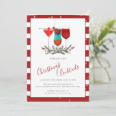 ホリデークリスマスとカクテルパーティードリンク 招待状 (スタンド正面)