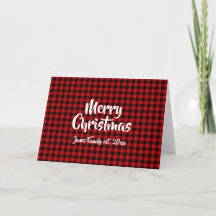 ホリデークリスマスの喜び、赤いバッファローチェック柄