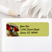 ホリデークリスマスアイビーバスケットヴィンテージ住所 シール (インサイチュ)