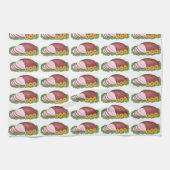 ホリデークリスマスイースターグレーズハムディナーフード キッチンタオル (横)