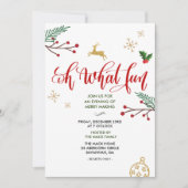 ホリデークリスマスウィンターパーティの招待状 招待状 (正面)