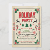 ホリデークリスマスウィンターパーティの招待状 招待状 (正面)