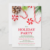 ホリデークリスマスウィンターパーティの招待状 招待状 (正面)