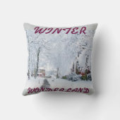 ホリデークリスマスウィンターワンダーランド装飾用クッション クッション (裏面)
