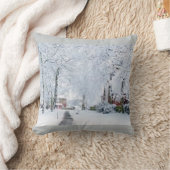 ホリデークリスマスウィンターワンダーランド装飾用クッション クッション (ブランケット)