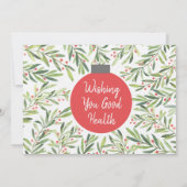 ホリデークリスマスエッセンシャル油クラスワークショップ 招待状 (裏面)