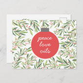 ホリデークリスマスエッセンシャル油顧客 ポストカード (正面/裏面)