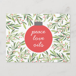 ホリデークリスマスエッセンシャル油顧客 ポストカード