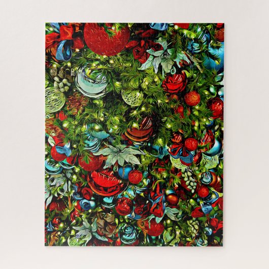 ホリデークリスマスオーナメントカラフルアートパズル ジグソーパズル (縦)