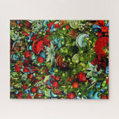 ホリデークリスマスオーナメントカラフルアートパズル ジグソーパズル (横)