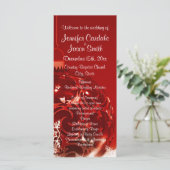 ホリデークリスマスオーナメントレッド結婚式 プログラム (スタンド正面)