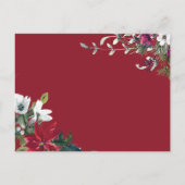 ホリデークリスマスオープンハウス招待状カード ポストカード (裏面)