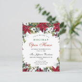 ホリデークリスマスオープンハウス招待状カード ポストカード (スタンド正面)