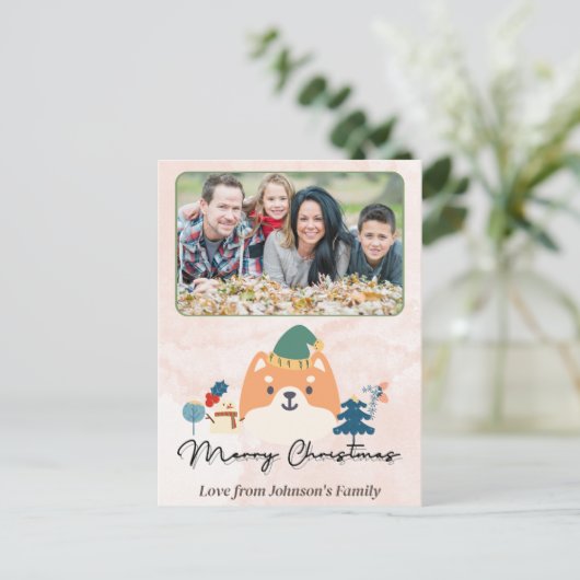 ホリデークリスマスカスタマイズ写真はがき シーズンポストカード (スタンド正面)