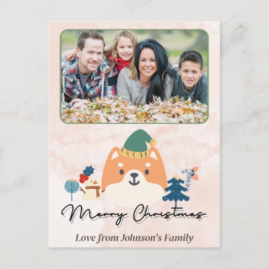ホリデークリスマスカスタマイズ写真はがき シーズンポストカード (正面)