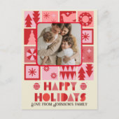 ホリデークリスマスカスタマイズ写真はがき ポストカード (正面)