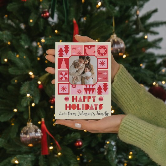 ホリデークリスマスカスタマイズ写真はがき ポストカード