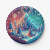 ホリデークリスマスガラ ペーパープレート (正面)