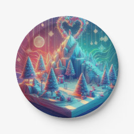 ホリデークリスマスガラ ペーパープレート