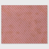 ホリデークリスマスキャンディーケインストライプズ ラッピングペーパー (フラット)