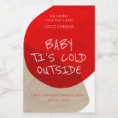 ホリデークリスマスキャンドルラベル フードラベル (シングルラベル)