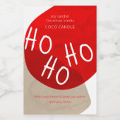 ホリデークリスマスキャンドルラベル フードラベル (シングルラベル)