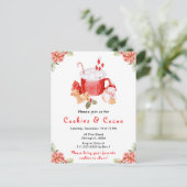 ホリデークリスマスクッキーとココアレッド ポストカード (スタンド正面)