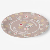 ホリデークリスマスクッキーとホットココア ペーパープレート (アングル)