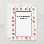 ホリデークリスマスクッキーフパーソナライズされたラットカード (裏面)