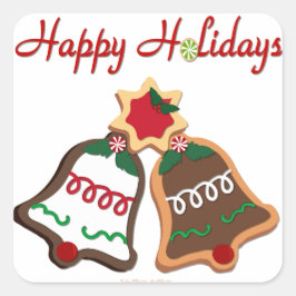 ホリデークリスマスクッキーベル スクエアシール