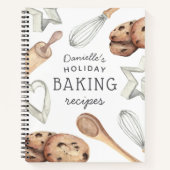 ホリデークリスマスクッキーベーキングレシピ ノートブック (正面)
