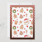 ホリデークリスマスクッキー交換パーティー 招待状 (裏面)