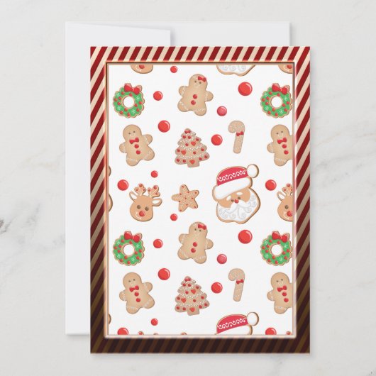 ホリデークリスマスクッキー交換パーティー 招待状 (裏面)