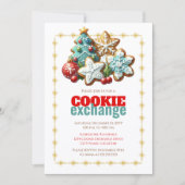 ホリデークリスマスクッキー交換パーティー 招待状 (正面)