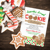 ホリデークリスマスクッキー交換パーティー 招待状