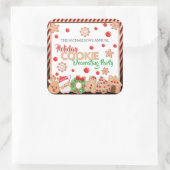 ホリデークリスマスクッキー飾ズパーティー スクエアシール (バッグ)