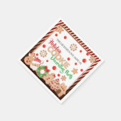 ホリデークリスマスクッキー飾ズパーティー スタンダードカクテルナプキン (角)