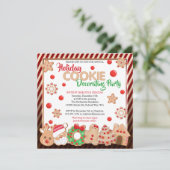 ホリデークリスマスクッキー飾ズパーティー 招待状 (スタンド正面)