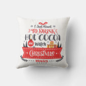 ホリデークリスマスグラフィックタイポグラフィ クッション (裏面)