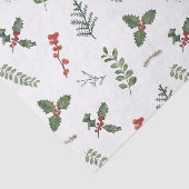 ホリデークリスマスグリーンとホリーベリー 薄葉紙 (詳細)