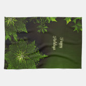 ホリデークリスマスグリーンフローラキッチンタオル キッチンタオル (横)