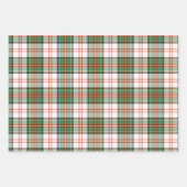 ホリデークリスマスコティッシュタータンチェックプレイド盛り合わせ ラッピングペーパーシート (正面)