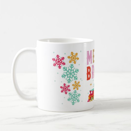 ホリデークリスマスコーヒメリーーマグ「明るい」 コーヒーマグカップ (左)