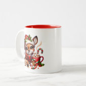 ホリデークリスマスコーヒーマグ ツートーンマグカップ (正面左)