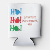 ホリデークリスマスサンタお気に入りのズホおもしろい 缶クーラー (正面)
