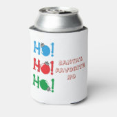 ホリデークリスマスサンタお気に入りのズホおもしろい 缶クーラー (缶裏面)