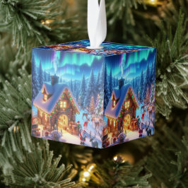 ホリデークリスマスサンタラブ キューブオーナメント